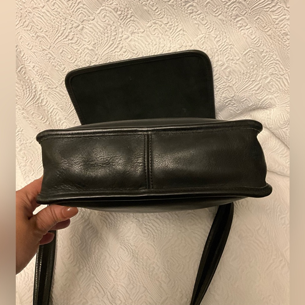 Coach Vintage Legacy Flap Black Leather Bag Purse Handbag Crossbody 9144 - Picture 8 of 16